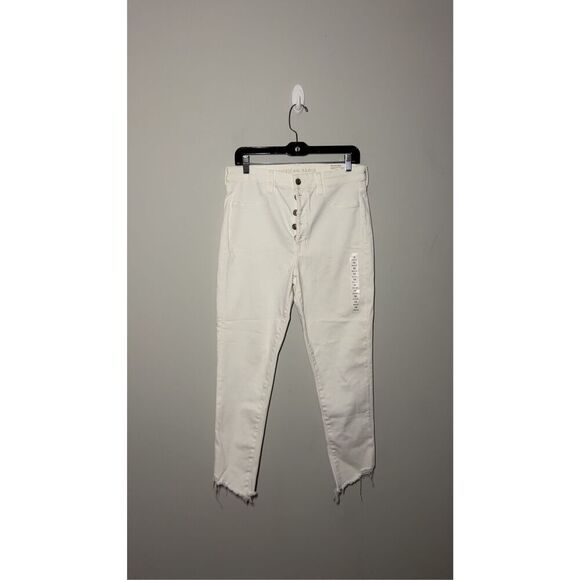 American Eagle super hi-rise jegging crop white jeans size 12/31W - Picture 1 of 5